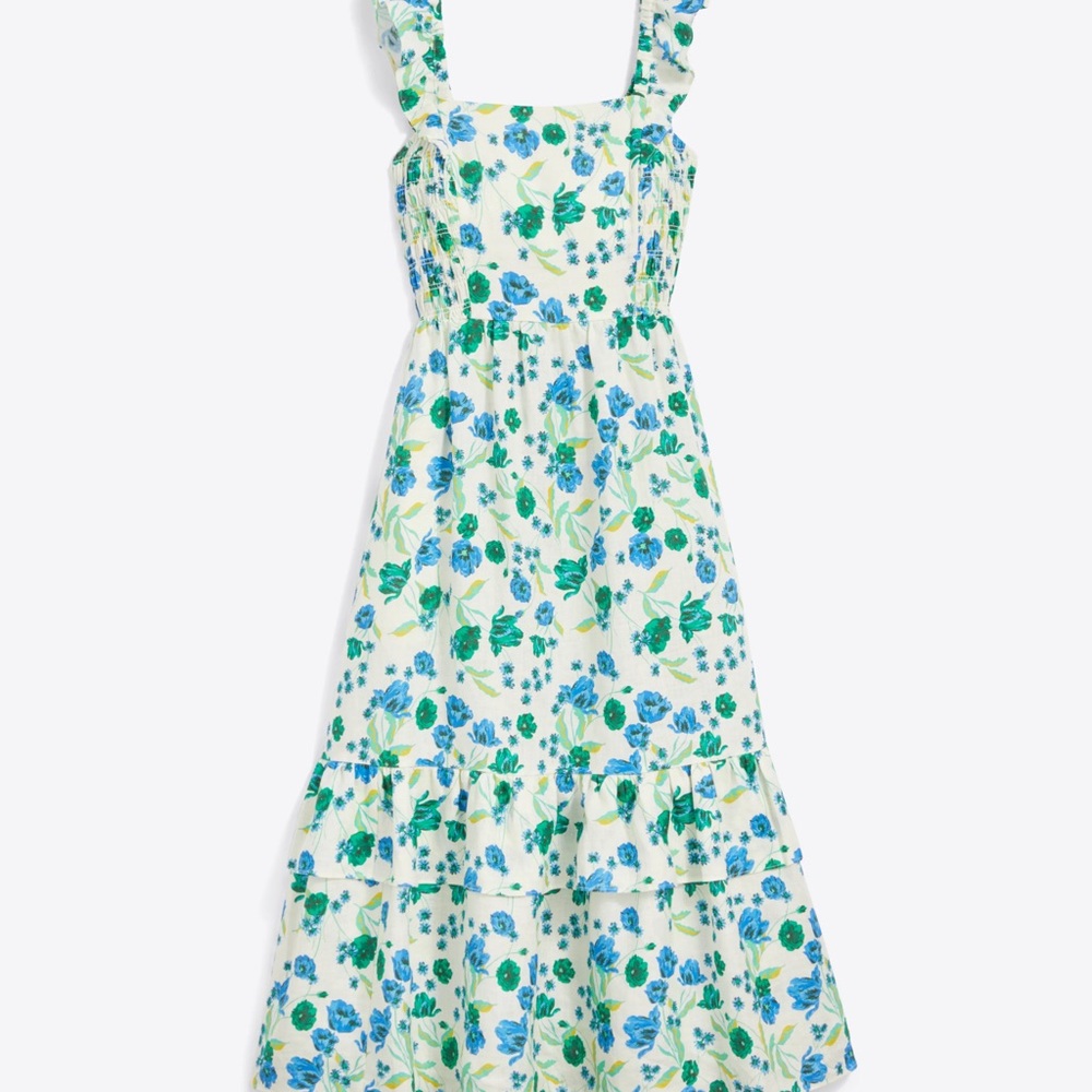 NWT 2X Draper James Carrie Midi Dress in Linen